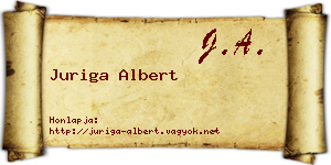 Juriga Albert névjegykártya